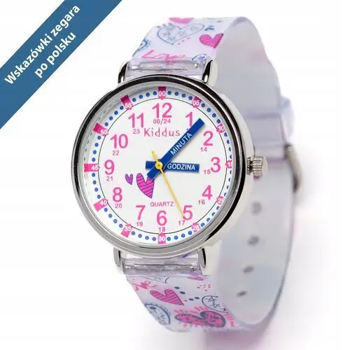 Wristwach educative for boys and girls. Learn to tell the time Polish