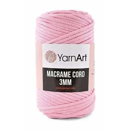 Sznurek YarnArt Macrame Cord 3 mm - 762 róż