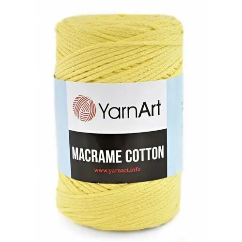 Sznurek macrame cotton 754 - jasny żółty Yarnart