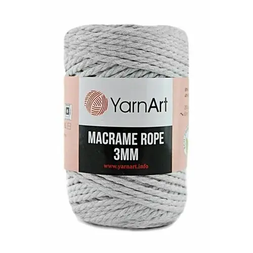 Sznurek YarnArt Macrame Rope 3 mm 756 jasny szary