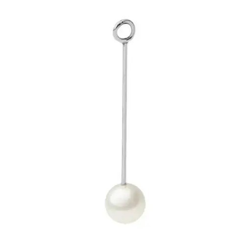 Zawieszka wisząca Pearl Lobe 5,7 cm, posrebrzana