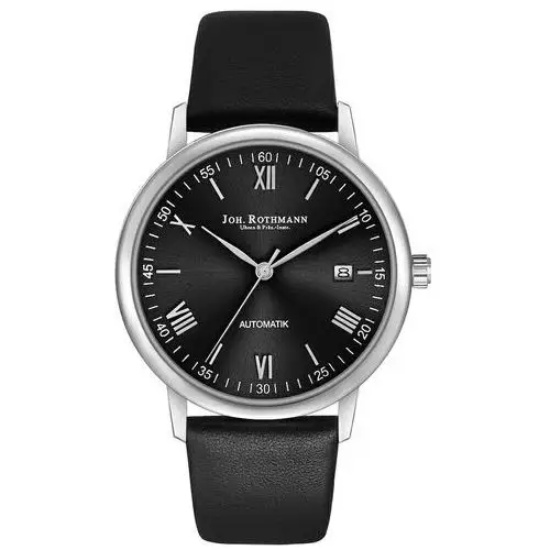 Zegarek automatyczny Friedrich Srebrny Skóra naturalna Czarny uhr 1.0 pieces