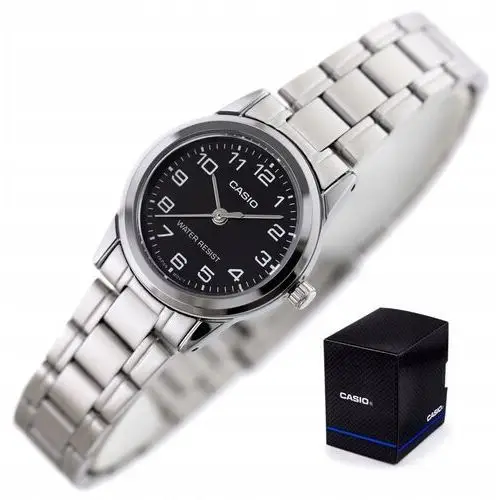 Zegarek Damski Casio LTP-V001D +box +grawer cyfry bransoleta stalowy