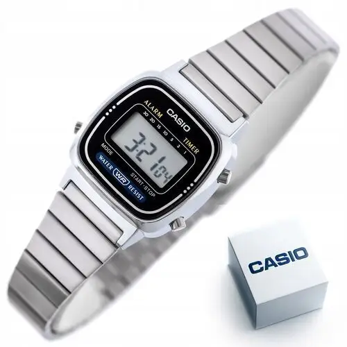 Zegarek Damski Casio Vintage LA670WA-1D cyfrowy alarm data Box