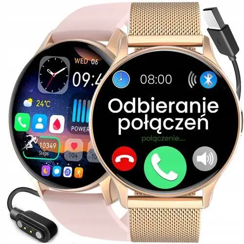 Zegarek damski Smartwatch Rubicon różowy 466x466 Rozmowy Bt Bransoleta