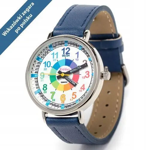 Zegarek edukacyjny dla dzieci Kiddus Niebieski