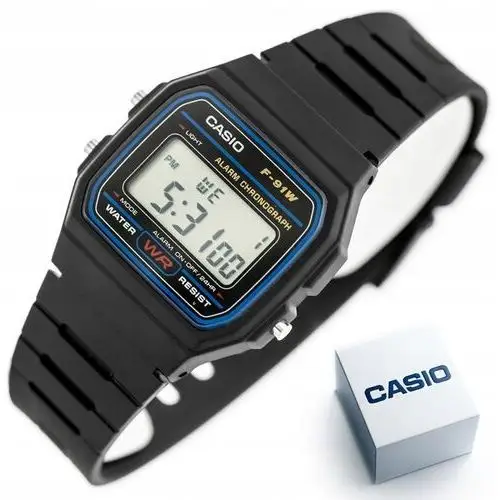 Zegarek Męski Casio F-91W-1YER (zd086a) Klasyka Box