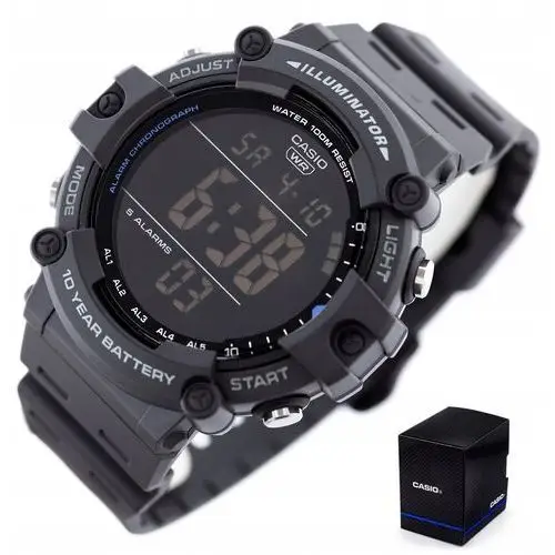 Zegarek Męski Casio Sport Illuminator AE-1500WH-8B WR100- Dual Time Box