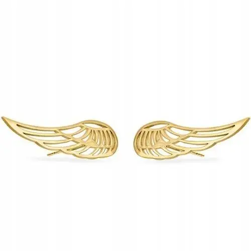 Złote kolczyki 333 Wings Skrzydła Anioła