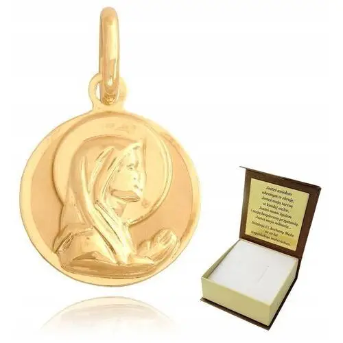 Złoty Medalik 585 Komunia Chrzest Grawer